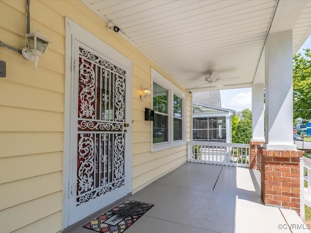 3303 Woodrow Ave, Richmond, VA 23222 - porch featuring ceiling fan