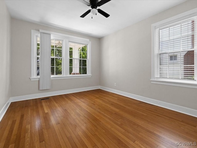 3303 Woodrow Ave, Richmond, VA 23222 - spare room with wood-type flooring and ceiling fan