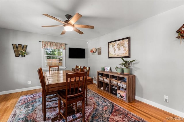 1200 Hybla Rd, Richmond, VA 23236 - dining area with a ceiling fan and wood finished floors