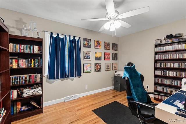 1200 Hybla Rd, Richmond, VA 23236 - office space with wood finished floors and ceiling fan