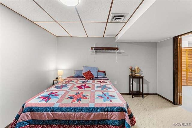 1200 Hybla Rd, Richmond, VA 23236 - bedroom with a paneled ceiling and speckled floor