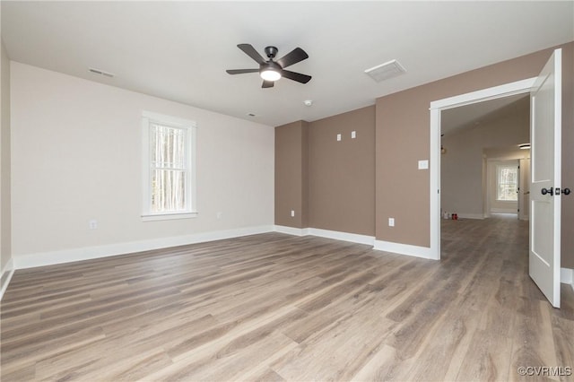 TBD Union Church Rd, Beaverdam, VA 23015 - spare room with ceiling fan and light wood-style floors