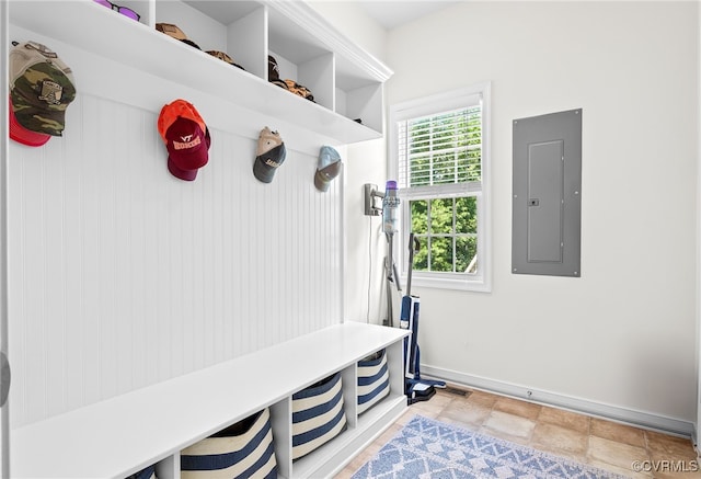 14942 Bridge Spring Dr, Midlothian, VA 23113 - mudroom with electric panel and baseboards