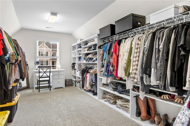 14942 Bridge Spring Dr, Midlothian, VA 23113 - walk in closet with vaulted ceiling and carpet floors