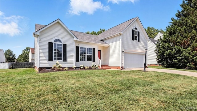 3208 Warm Springs Way, Henrico, VA 23223 - traditional-style house with concrete driveway, crawl space, an attached garage, and roof with shingles
