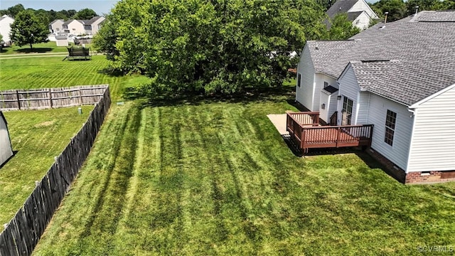 3208 Warm Springs Way, Henrico, VA 23223 - fenced backyard featuring a wooden deck