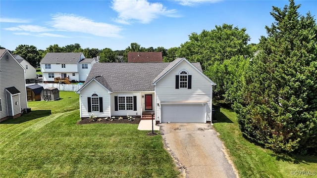 3208 Warm Springs Way, Henrico, VA 23223 - traditional-style house featuring concrete driveway, an attached garage, a front yard, and roof with shingles