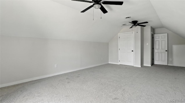 3208 Warm Springs Way, Henrico, VA 23223 - bonus room featuring ceiling fan, carpet, and lofted ceiling