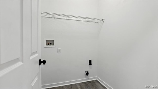3208 Warm Springs Way, Henrico, VA 23223 - washroom featuring hookup for a washing machine, dark wood-style flooring, and hookup for an electric dryer