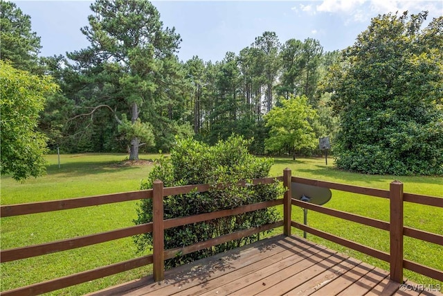 10324 Lamore Dr, Disputanta, VA 23842 - wooden deck with a lawn