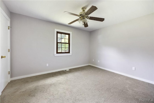 10324 Lamore Dr, Disputanta, VA 23842 - carpeted empty room featuring a ceiling fan and baseboards