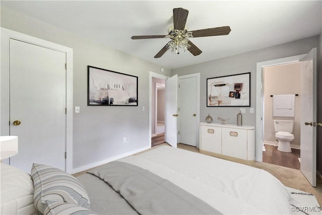 10324 Lamore Dr, Disputanta, VA 23842 - bedroom featuring ensuite bath and ceiling fan