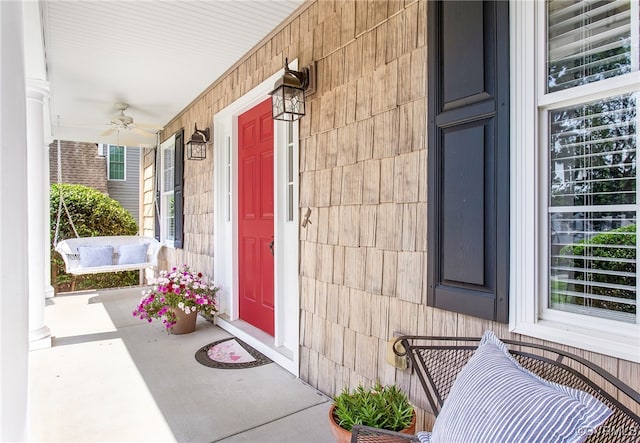 1204 Bowden Rd, Henrico, VA 23229 - entrance to property with covered porch and a ceiling fan