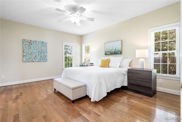 1204 Bowden Rd, Henrico, VA 23229 - bedroom featuring multiple windows, wood finished floors, and ceiling fan