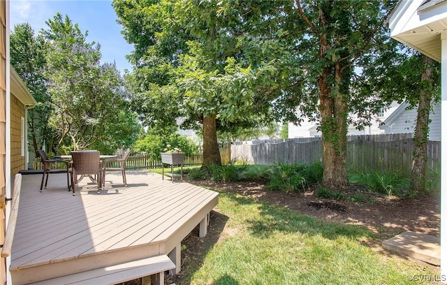 1204 Bowden Rd, Henrico, VA 23229 - wooden deck featuring outdoor dining area