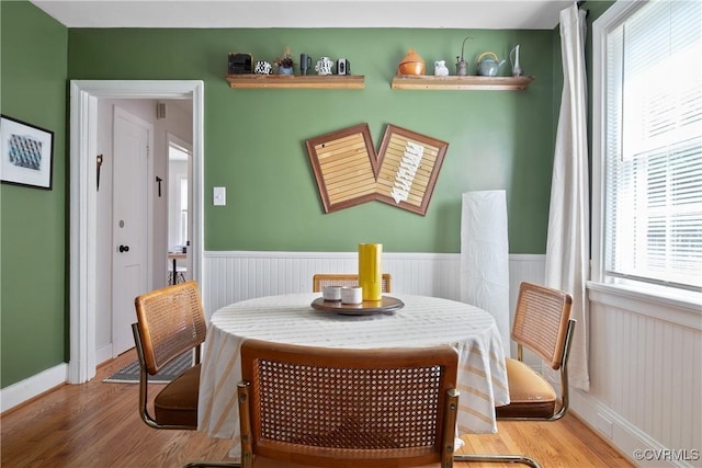 202 Larne Ave, Richmond, VA 23224 - dining space featuring light wood-style floors and wainscoting
