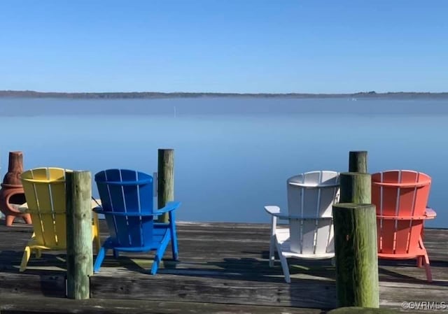 621 Fort Lowry Ln, Dunnsville, VA 22454 - dock area featuring a water view