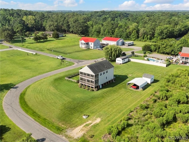 621 Fort Lowry Ln, Dunnsville, VA 22454 - bird's eye view of a forest