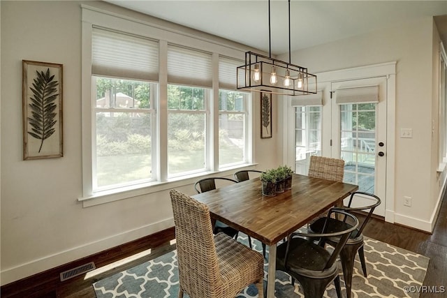2500 Madison Station Ct, Henrico, VA 23233 - dining room with baseboards and dark wood-style flooring