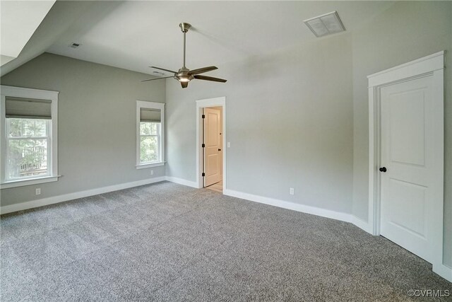 2500 Madison Station Ct, Henrico, VA 23233 - carpeted empty room featuring vaulted ceiling and ceiling fan