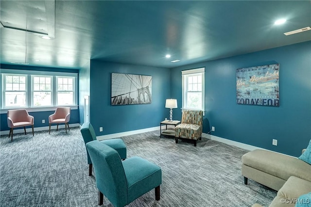 2500 Madison Station Ct, Henrico, VA 23233 - sitting room featuring carpet flooring and recessed lighting