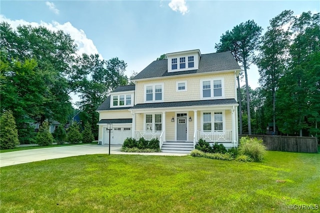 2500 Madison Station Ct, Henrico, VA 23233 - view of front of home featuring driveway, a porch, and an attached garage