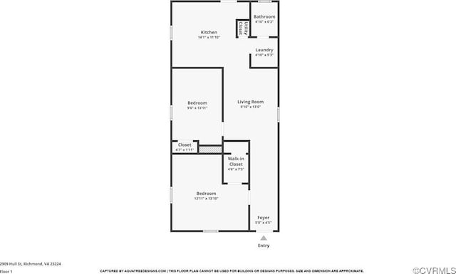 2909 Hull St, Richmond, VA 23224 - view of room layout