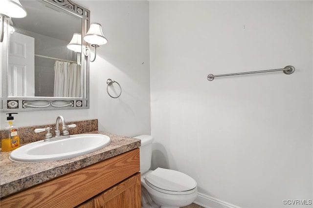3007 Tranbycroft Way, Sandy Hook, VA 23153 - bathroom featuring vanity and a shower with curtain