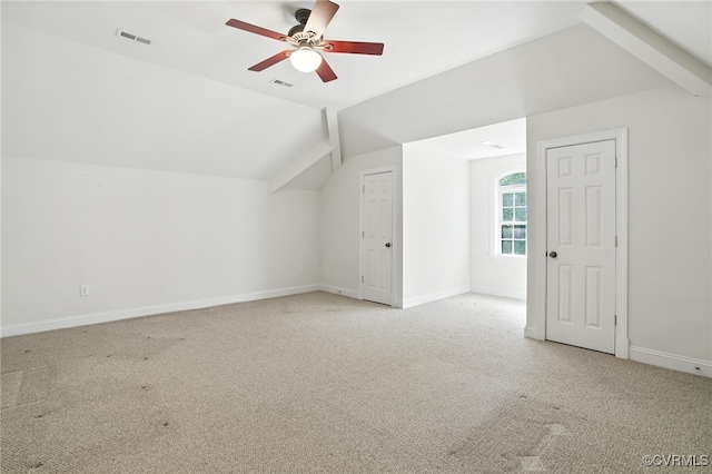 3007 Tranbycroft Way, Sandy Hook, VA 23153 - bonus room with carpet flooring, vaulted ceiling, and ceiling fan