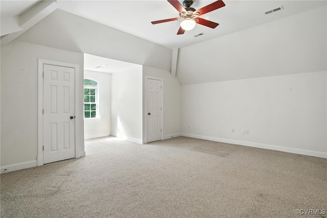 3007 Tranbycroft Way, Sandy Hook, VA 23153 - bonus room featuring lofted ceiling, carpet, and a ceiling fan