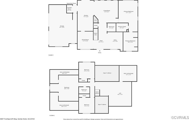 3007 Tranbycroft Way, Sandy Hook, VA 23153 - view of floor plan / room layout