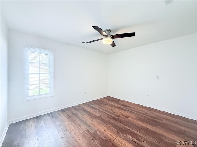 7908 Capistrano Dr, Henrico, VA 23227 - spare room with dark wood-type flooring and ceiling fan