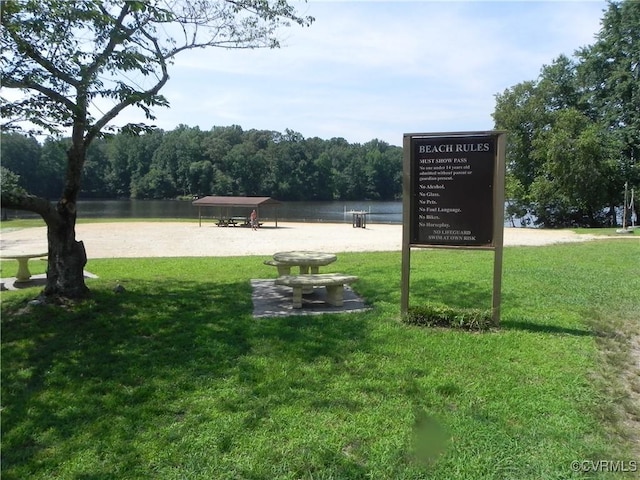 6325 Maple Rd, Quinton, VA 23141 - surrounding community featuring a lawn and a water view