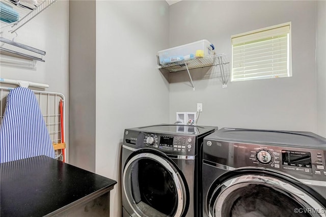 5858 Pilmour Dr, Providence Forge, VA 23140 - laundry area with separate washer and dryer