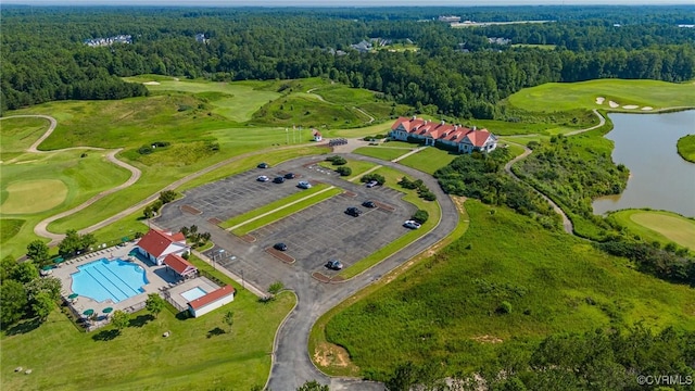 5858 Pilmour Dr, Providence Forge, VA 23140 - aerial overview of property's location with a nearby body of water and a golf club