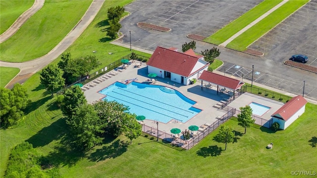5858 Pilmour Dr, Providence Forge, VA 23140 - aerial view of a pool area