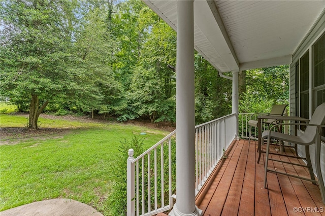 5129 Jenkins Forest Ln, Sandston, VA 23150 - deck featuring a yard