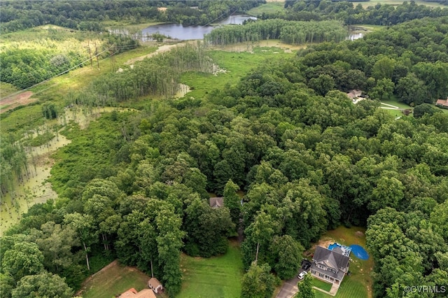 5129 Jenkins Forest Ln, Sandston, VA 23150 - aerial overview of property's location with a nearby body of water and a heavily wooded area