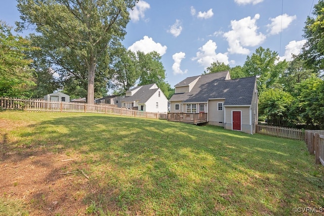 1014 Pennsylvania Ave, Glen Allen, VA 23060 - fenced backyard with a wooden deck
