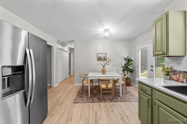 1900 Pine Creek Bluff Ct, Powhatan, VA 23139 - dining space with light wood-style flooring and baseboards