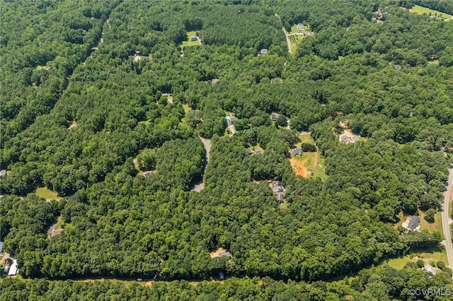 1900 Pine Creek Bluff Ct, Powhatan, VA 23139 - aerial view of property and surrounding area with a heavily wooded area