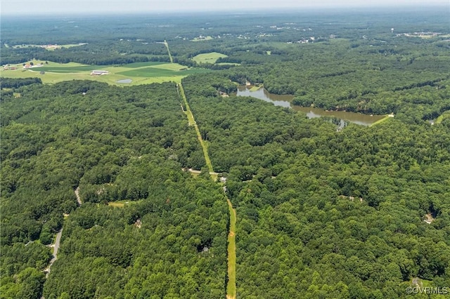 1900 Pine Creek Bluff Ct, Powhatan, VA 23139 - drone / aerial view of a nearby body of water and a heavily wooded area