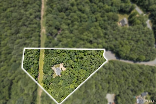 1900 Pine Creek Bluff Ct, Powhatan, VA 23139 - aerial view of property and surrounding area featuring property parcel outlined