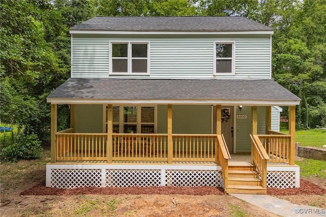 6910 Siliman Dr, Chesterfield, VA 23832 - view of front of home with covered porch and a shingled roof