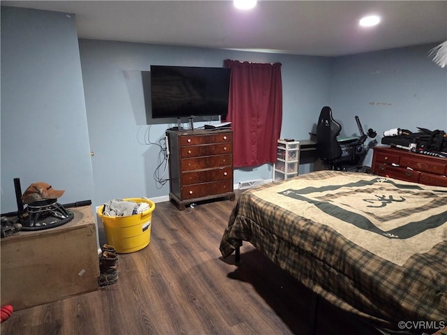 20803 Old Beaver Pond Rd, Mc Kenney, VA 23872 - bedroom with dark wood-style flooring and recessed lighting