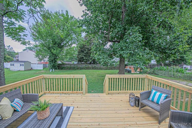 1300 Hyner Cir, Sandston, VA 23231 - wooden deck with a fenced backyard