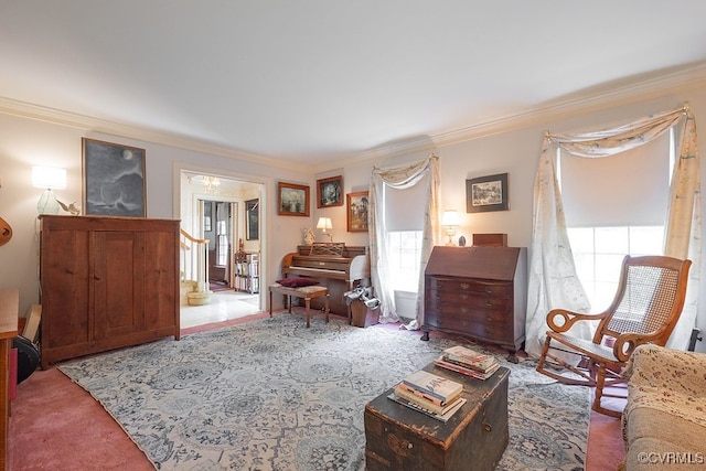 570 Three Chopt Rd, Manakin Sabot, VA 23103 - living room featuring plenty of natural light and ornamental molding