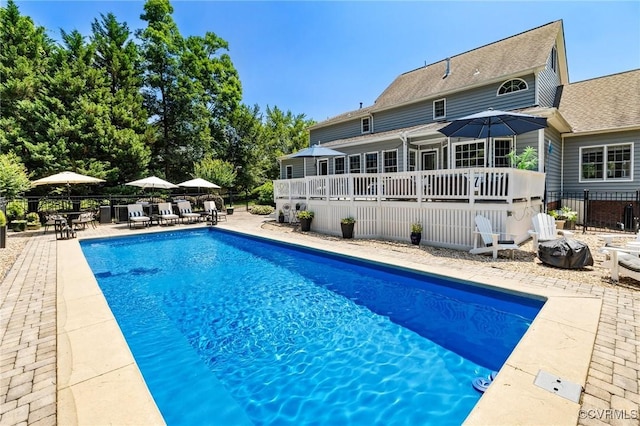 14230 Post Mill Dr, Midlothian, VA 23113 - view of pool with a patio and a deck
