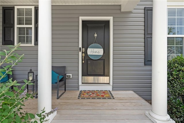 3636 Knighton Cir, Midlothian, VA 23112 - doorway to property featuring covered porch
