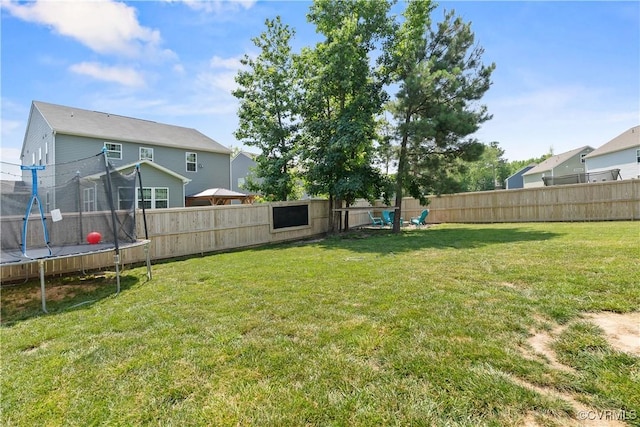 3636 Knighton Cir, Midlothian, VA 23112 - fenced backyard with a trampoline and a playground
